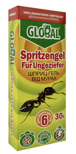 Інсектицидний шприц-гель від мурах Global + 6 контейнерів для гелю 30 г GlobalAgroTrade