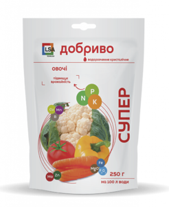 Овочі. Супер Добриво водорозчинне кристалічне 250г (Універсальне)