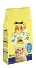 Сухий корм для стерилізованих котів Friskies, з лососем та овочами