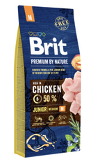 Brit Premium (Бріт Преміум) by Nature JUNIOR M - Сухий корм з куркою для цуценят та молодих собак середніх порід