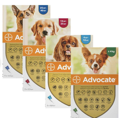 Advocate (Адвокат) by Bayer Animal - Протипаразитарні краплі для собак від бліх, вошей, кліщів, гельмінтів 