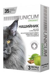 Нашийник Unicum Organic від бліх та кліщів для кішок 35 см 