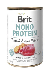 Вологий корм для собак Brit (Брит) Mono Protein (Моно Протенін) Dog 400 г з тунцем і бататом (консерва)