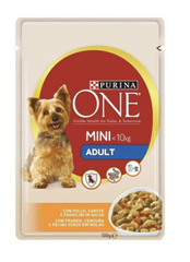 Purina ONE Mini Adult Вологий корм з куркою та морквою для собак малих порід