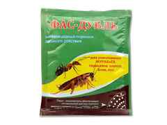 Порошок проти тарганів, мурах, мух "Фас-Дубль" 125гр ТМ"МИР ЧИСТОТЫ"