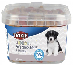 Вітамінізовані ласощі для цуценят Trixie Junior Soft Snack Bones з кальцієм, 140 г (курка і ягня)