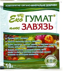 Регулятор та стимулятор росту, удобрення ЕКО-ГУМАТ+ЗАВ'ЯЗОК, 10г