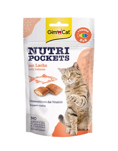 GimCat Nutri Pockets Salmon & Omega 3+6 - подушечки з лососем та жирними кислотами для котів