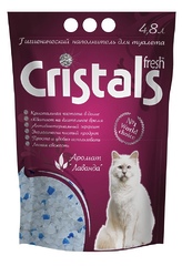 Силікагелевий наповнювач для котячого туалету з ароматом лаванди Cristals fresh 4.8 л