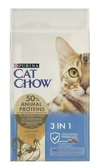 Purina Cat Chow Feline 3-in-1 з формулою потрійної дії, з індичкою 1.5 кг