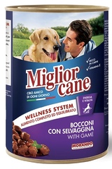 Migliorcane зі шматочками дичини 405 г