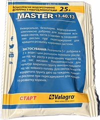 Master (Мастер), Мінеральне добриво, 25 г, NPK 13-40-13, Valagro