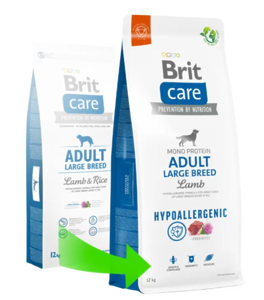 Сухий корм для собак великих порід Brit Care Dog Hypoallergenic Adult Large Breed (ягня) 