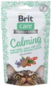 Ласощі для котів Brit Care Crunchy Cracker Calming 50 г - курка, котяча м’ята і ягоди годжі