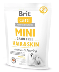 Сухий корм для собак Brit Care Mini GF Hair & Skin 400 г - лосось та оселедець