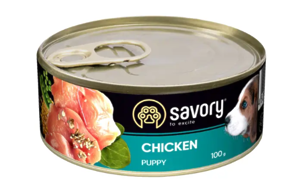 Вологий корм для цуценят Savory Puppy 200г - курка