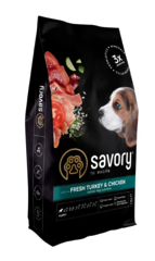 Сухий корм для цуценят Savory Puppy Fresh - індичка та курка