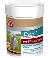 Вітаміни для собак дрібних порід 8in1 Excel «Multi Vitamin Small Breed» 70 таблеток (мультивітамін)