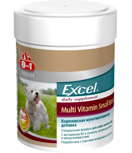 Вітаміни для собак дрібних порід 8in1 Excel «Multi Vitamin Small Breed» 70 таблеток (мультивітамін)