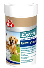 Пивні дріжджі 8in1 Excel «Brewers Yeast» 140 таблеток (для шкіри та шерсті) 