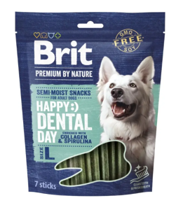 Ласощі для cобак Brit Premium Dental Snacks L 250 г - колаген та спірулін