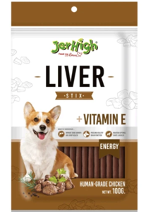 Jerhigh Ласощі для собак, печінка + вітамін Е, 100 г