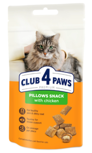 Клуб 4Лапи подушечки з куркою для дорослих котів 60г