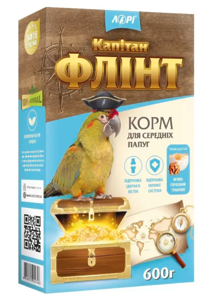 Флінт корм для середніх папуг 600г