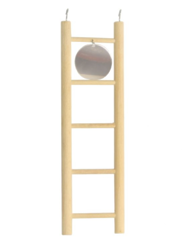 Драбинка дерев'яна з дзеркалом (20 см) Д025/3