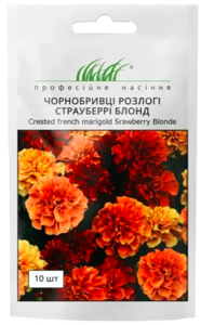 Чорнобривці розлогі Страуберрі Блонд 10шт, Професійне насіння