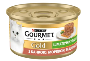 GOURMET Gold® Гурме Голд "Шматочки в паштеті" з качкою, морквою та шпинатом 85г
