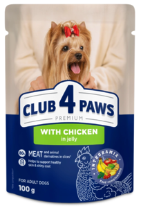 Клуб 4 Лапи вологий корм для дорослих собак малих порід з куркою в желе 100г