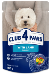 Клуб 4 Лапи вологий корм для дорослих собак малих порід з ягням в соусі 100г