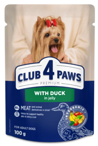 Клуб 4 Лапи вологий корм для дорослих собак малих порід з качкою в желе 100г