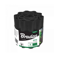 Бордюр хвилястий газонний 9м х 15см, чорний, OBFBK 0915